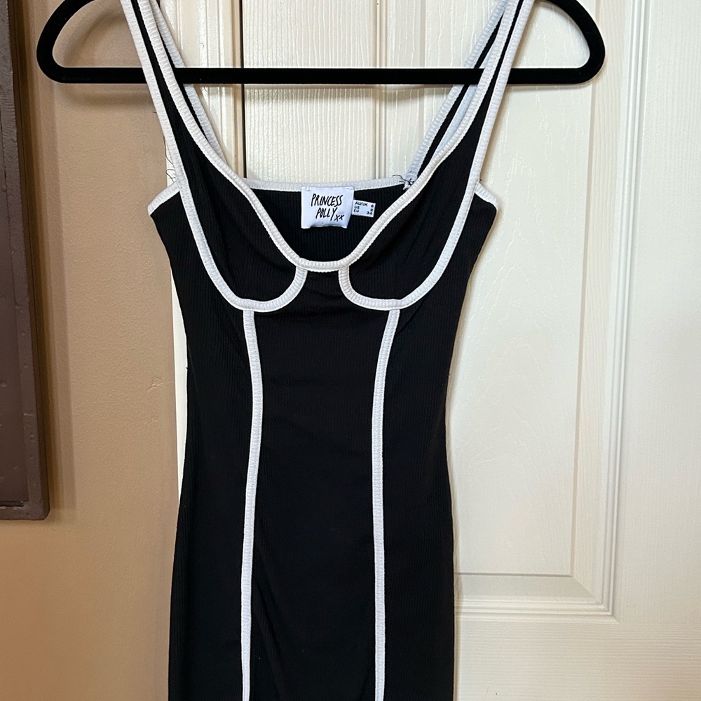 Princess Polly Black and White Trim Dress